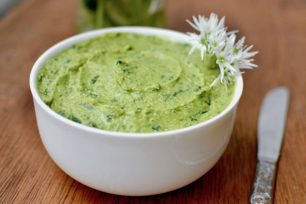 Wild Garlic Hummus Vegan on Board Recipes