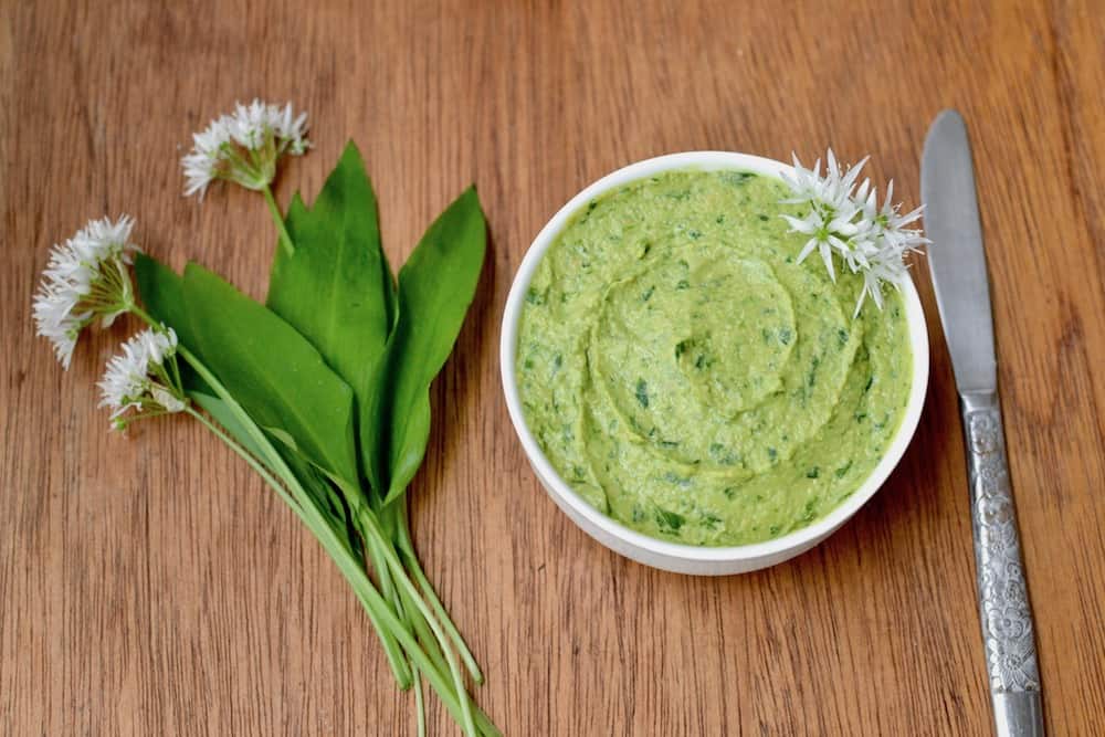 Wild Garlic Hummus Vegan on Board Recipes