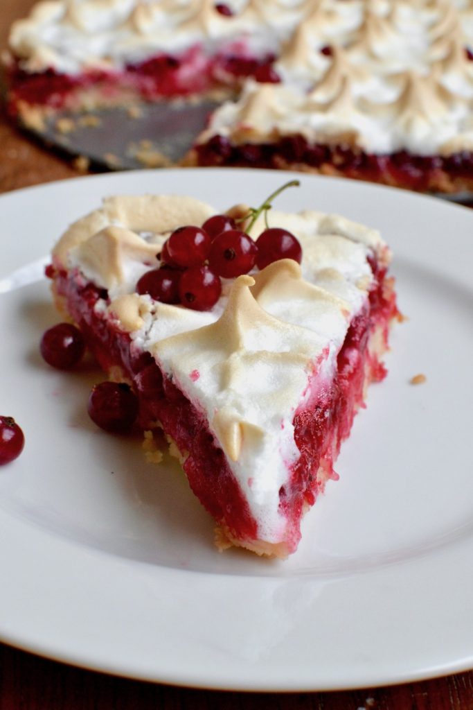 A slice of Redcurrant Cake ready to be enjoyed!