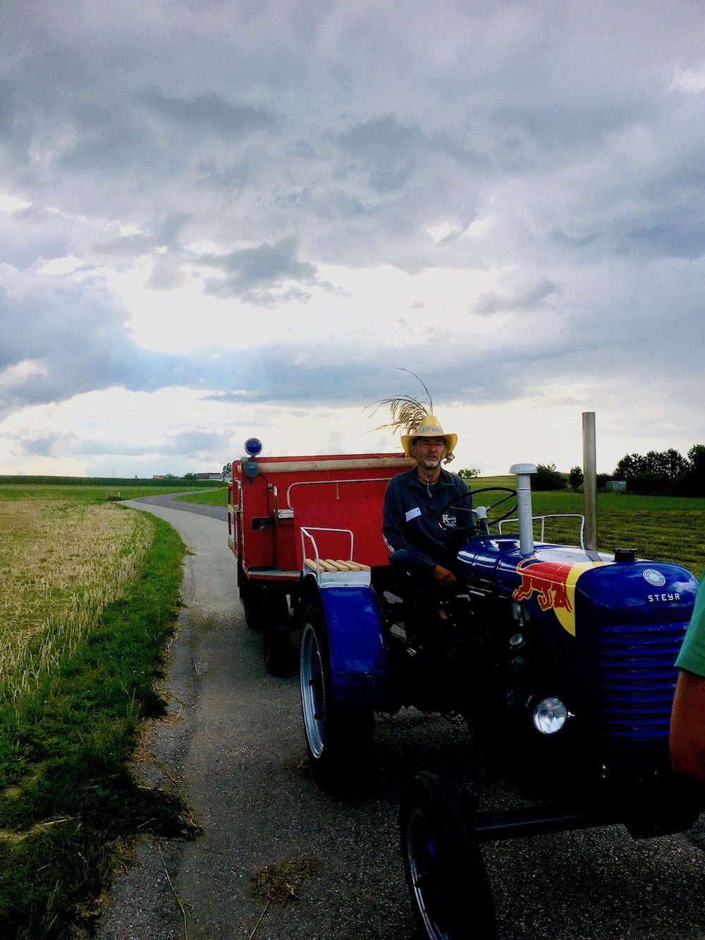 A tractor ride with Hubert