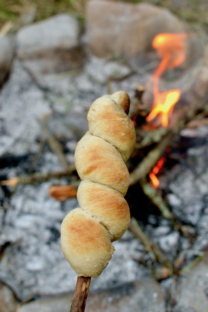 A stickbread ready to eat