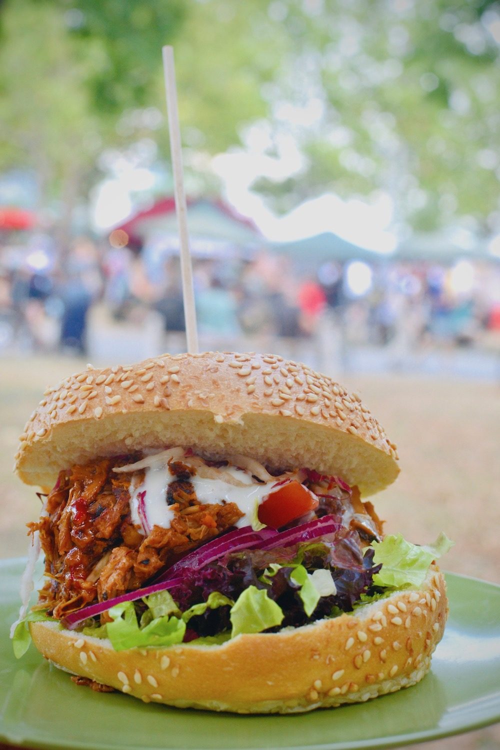 A jackfruit burger