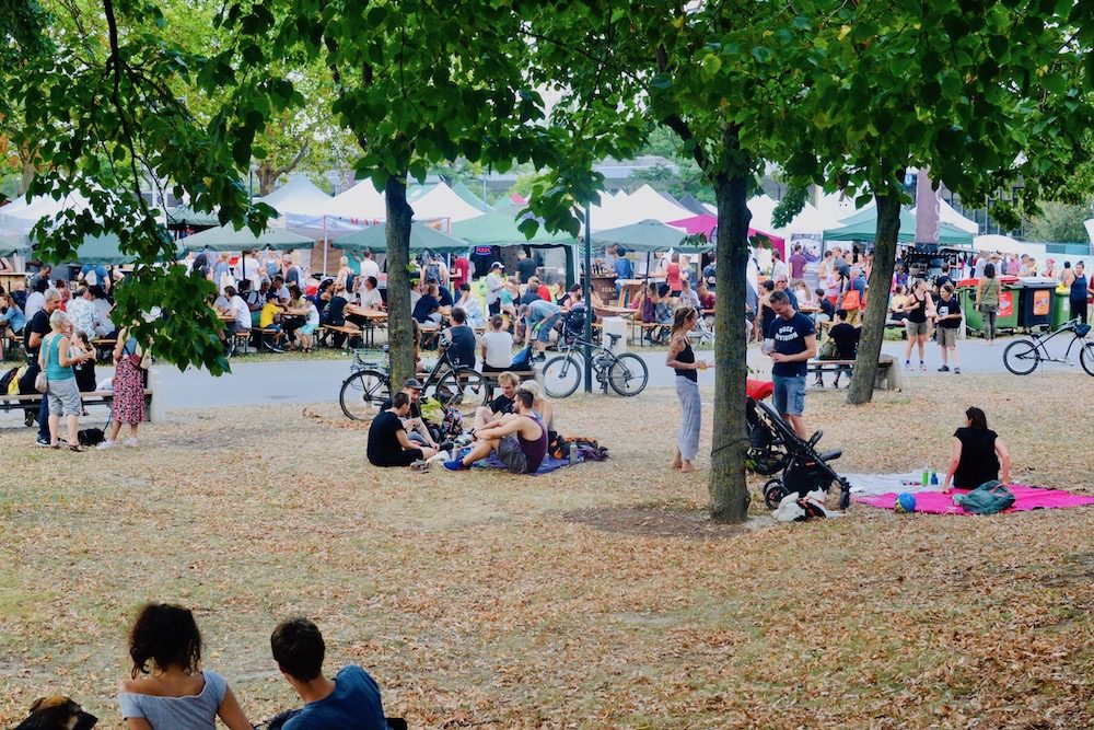 People enjoying the festival