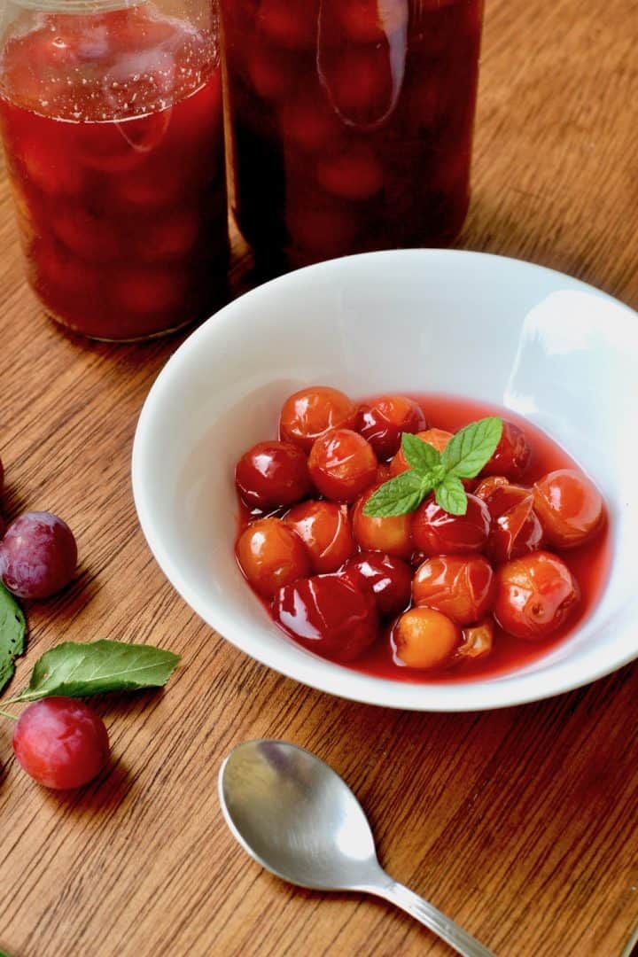 Wild Plum Compote Easy and Quick Recipe Vegan on Board