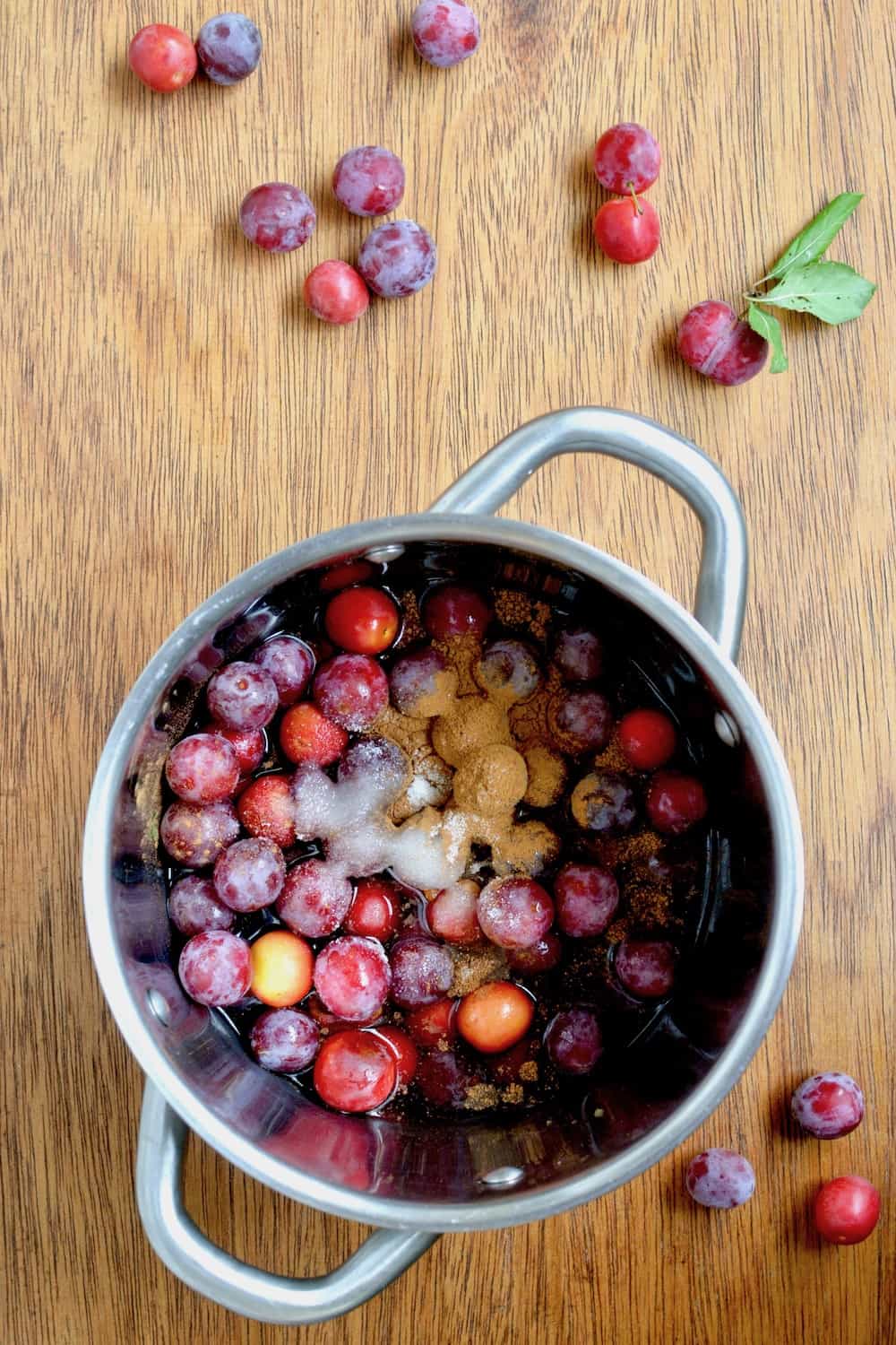 Wild Plum Compote Easy and Quick Recipe Vegan on Board