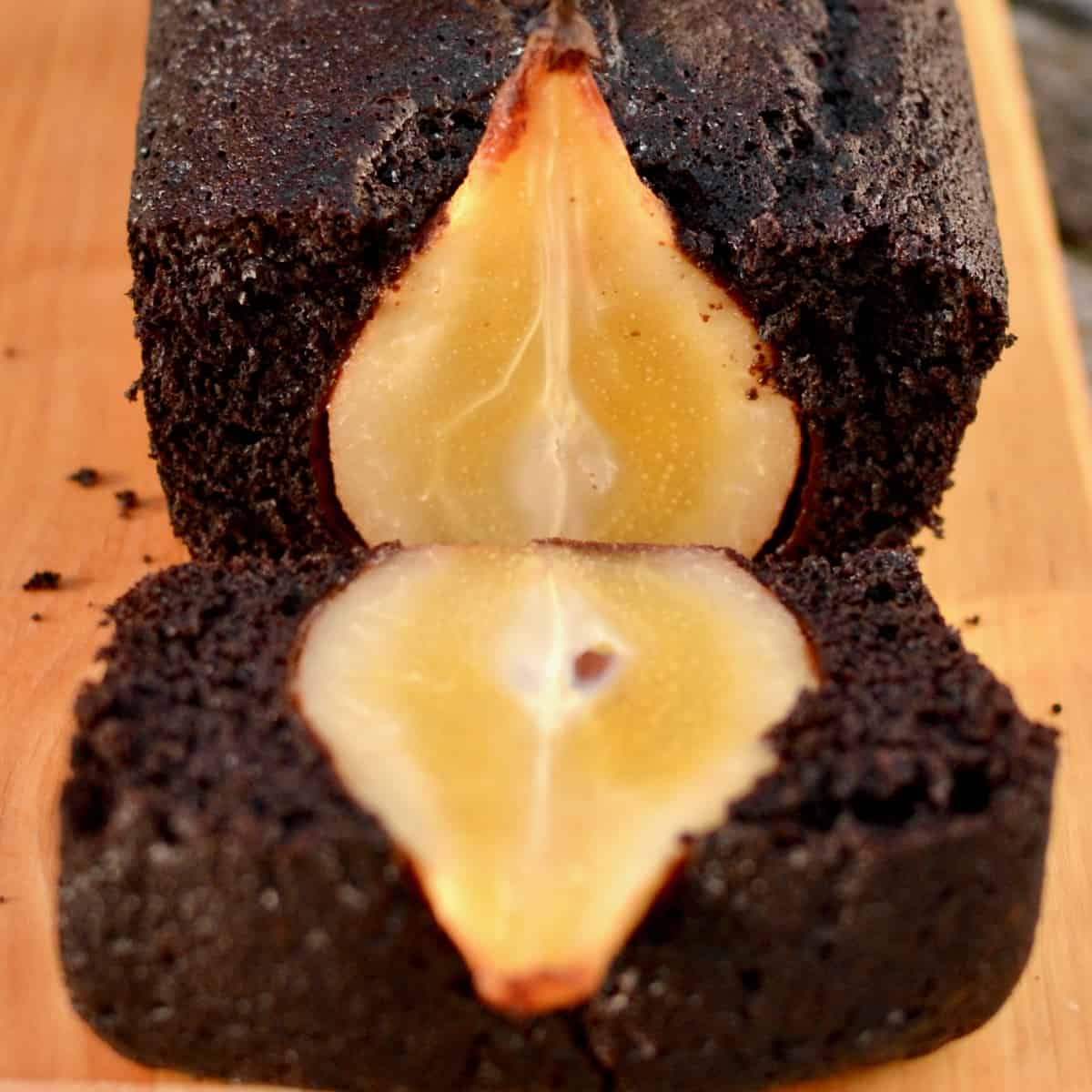 Vegan Chocolate Pear Cake - Vegan on Board Cake