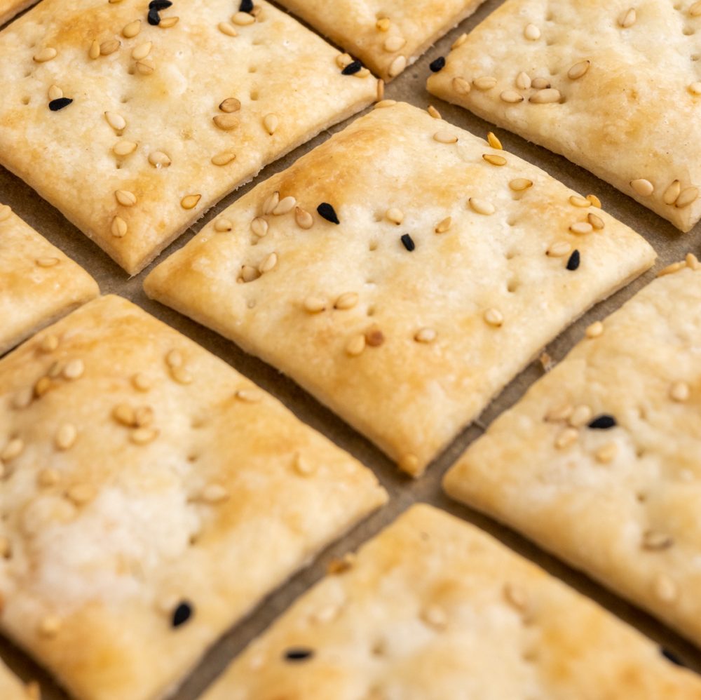 Sourdough Discard Crackers Vegan on Board