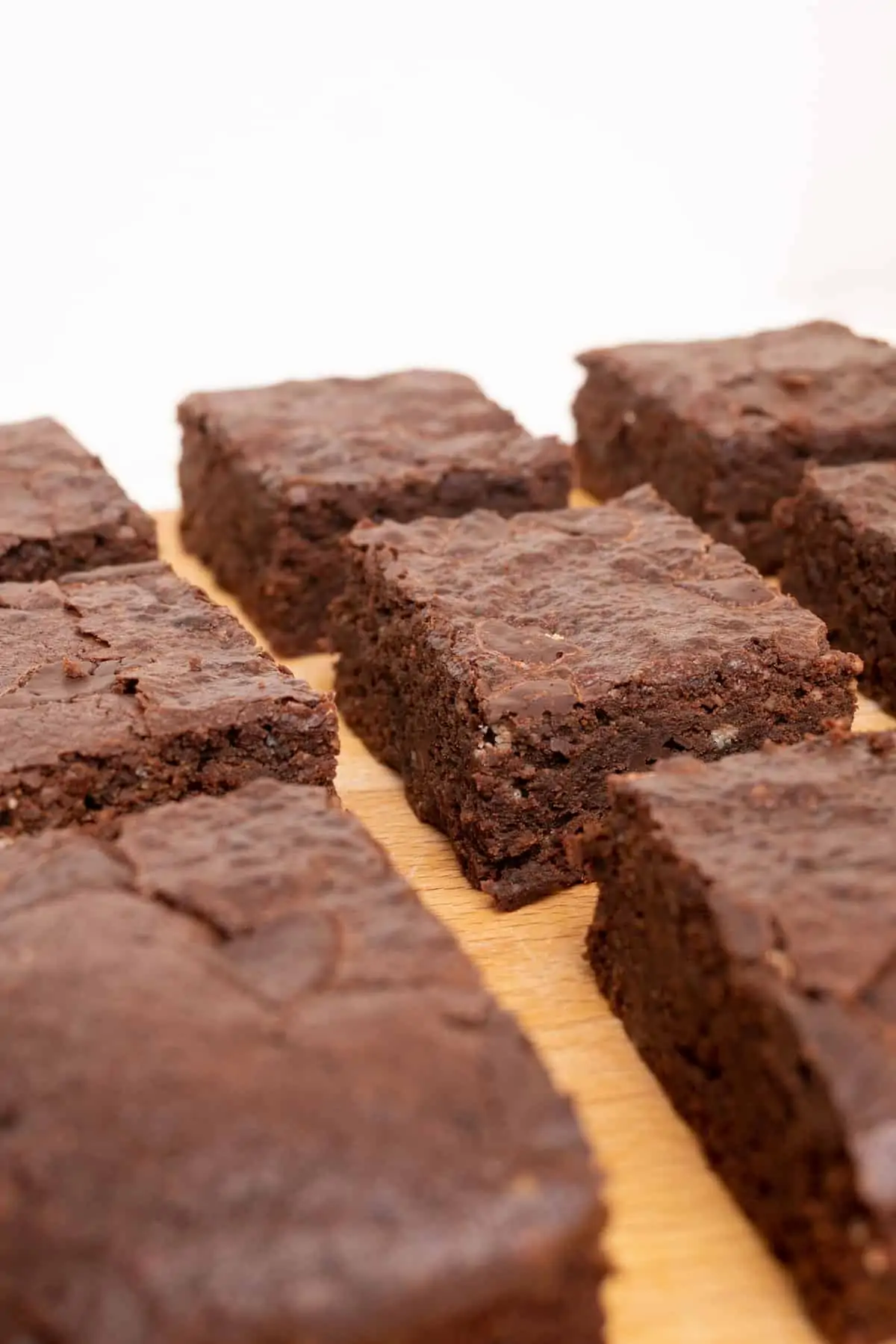 Dense and darkly chocolately pieces of brownie ready to enjoy!