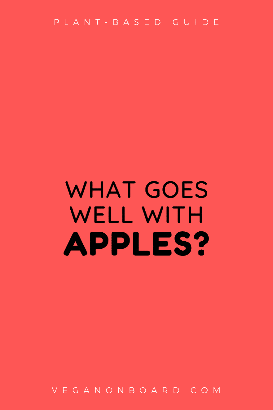 An animated apple is drawn around the question "What goes well with apples?"