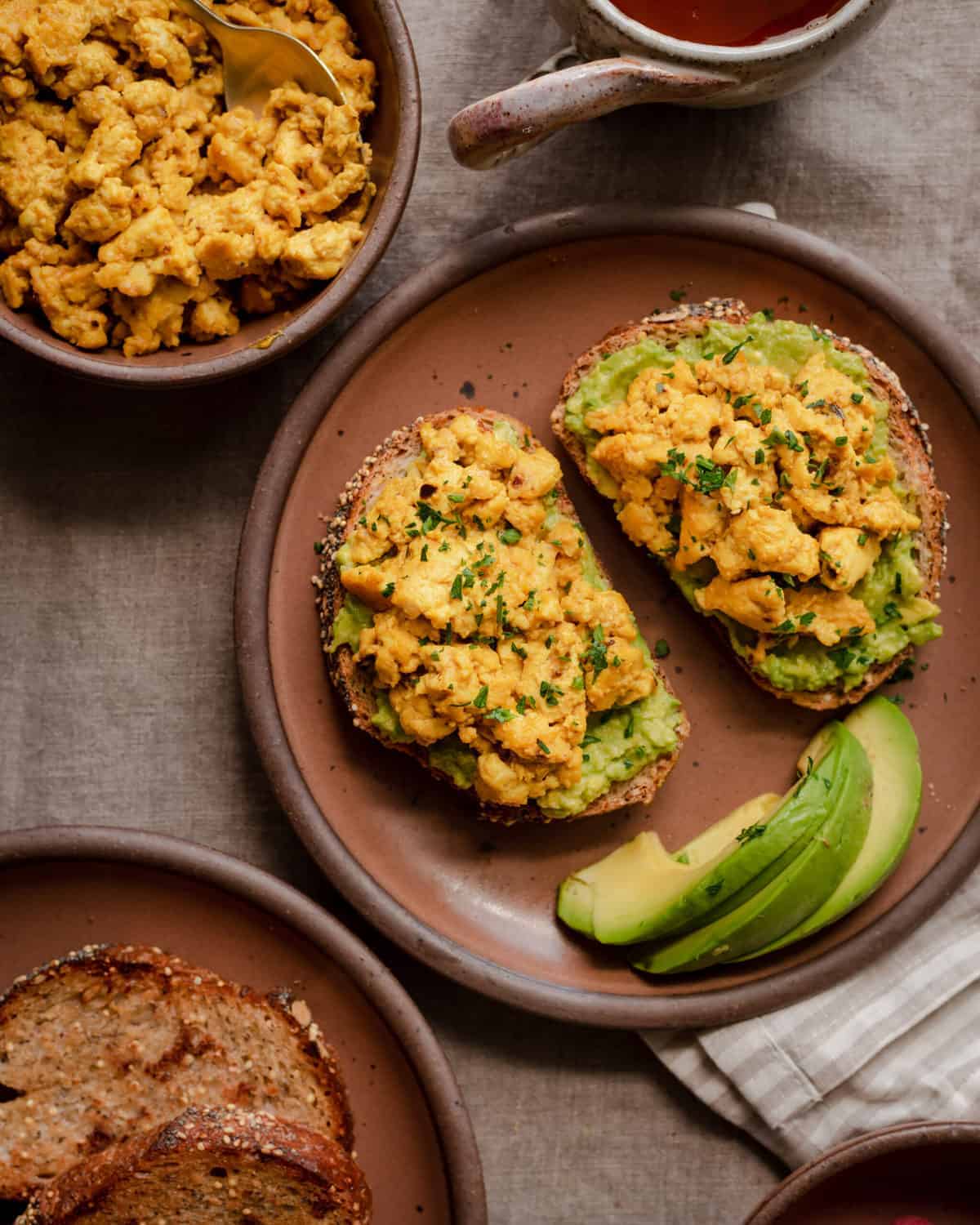 Tofu scramble on toast.