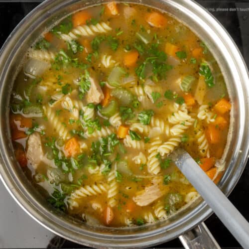 Vegan Chicken Noodle Soup - Vegan on Board