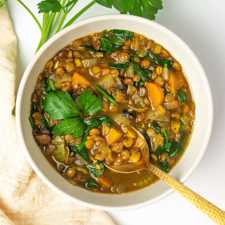 Lentil Risotto with Butternut Squash - Vegan on Board Recipes